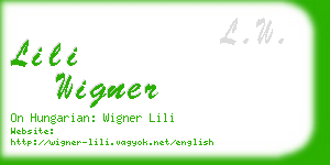 lili wigner business card